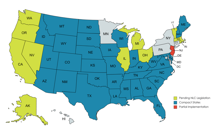 Compact Nursing States Map-1